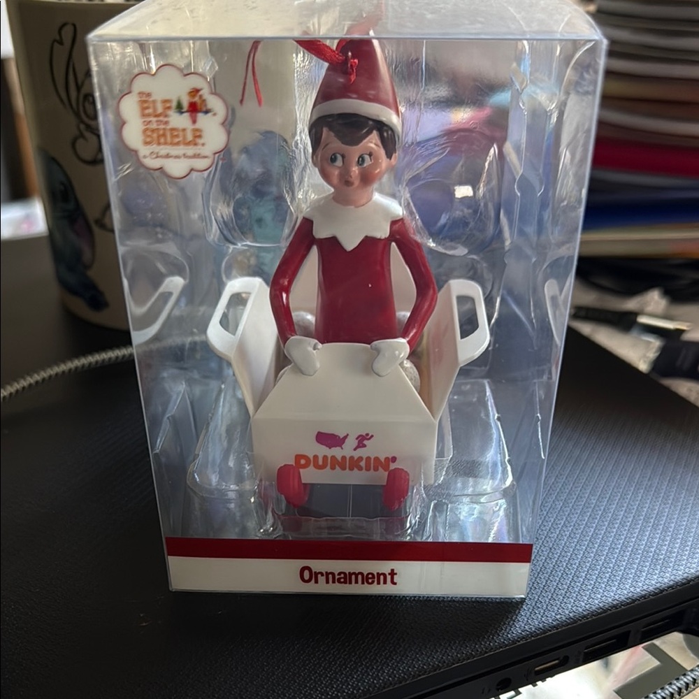 Dunkin' Ornament - Red and White